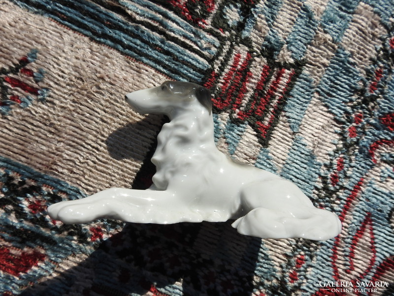 Metzler & Ortloff porcelain sculpture - greyhound