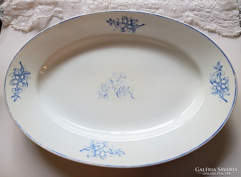 Huge white porcelain blue flower bowl 40cm