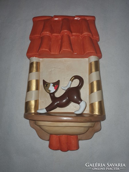 Rosina Wachtmeister porcelán kép macskával Casa di Bernado