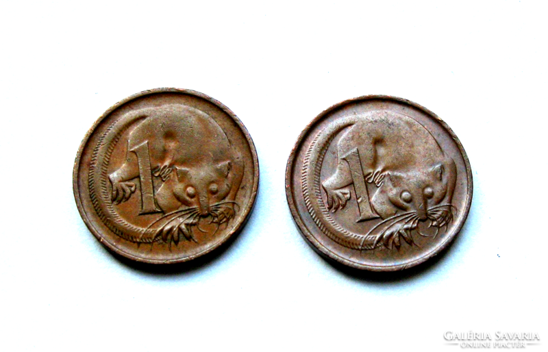 Ausztrália - 2 db - 1 cent - 1972  & 1983  - II. Erzsébet királynő