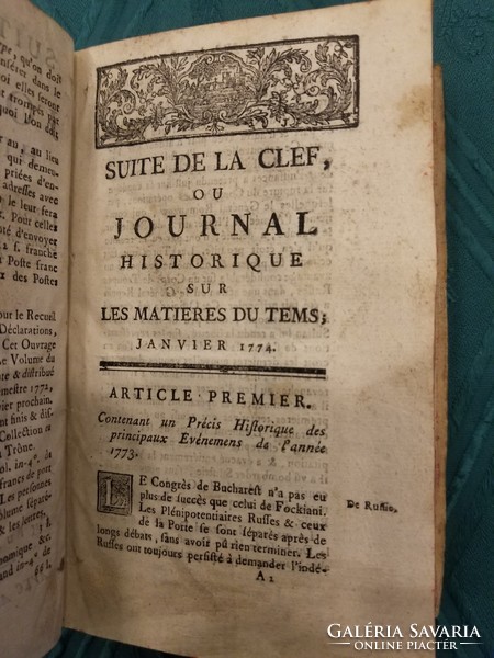 Antique French book 278 years old