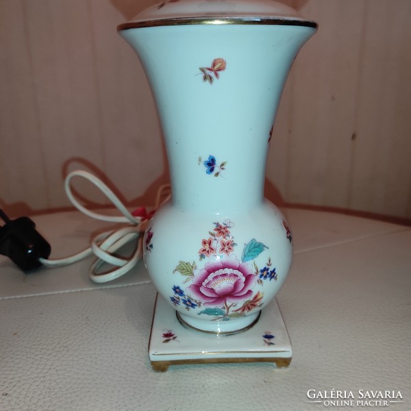 Herend lamp rose flowers hand painted, porcelain flawless, rarity, 2. World famous time