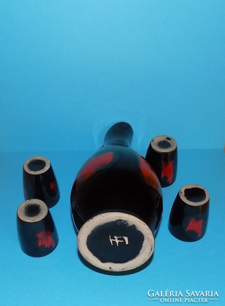 Magyarszombatfai ceramic brandy set (11 / d)