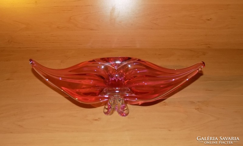 Czech thick glass base bowl offering 36 cm (no.)