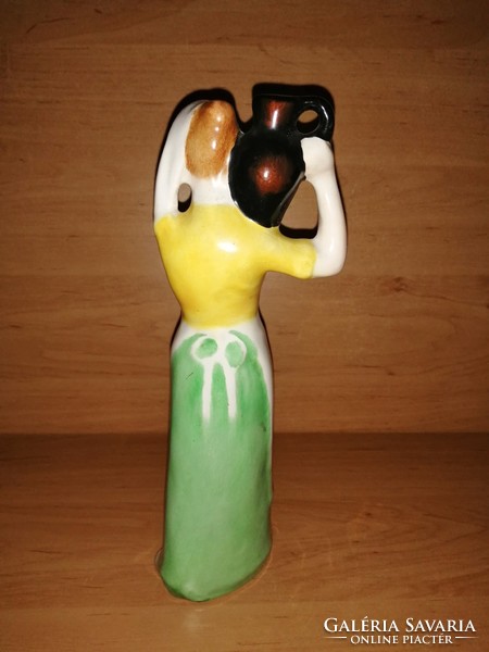 Bodrogkeresztúr ceramic jug girl figure 24 cm (po-3)