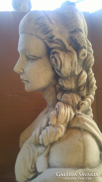 RITKASÁG  ! Csodálatos Sisi Erzsébet királyné Barokk Kastély kerti  szobor Eredeti  Műkő mellszobor