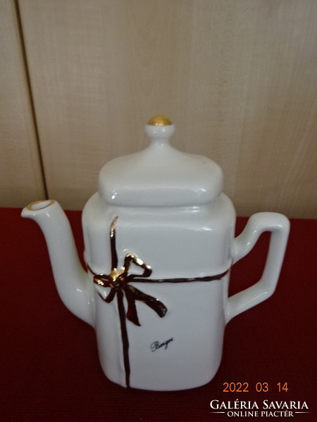 Berger French porcelain spout decorated with a gold bow. He has! Jókai.