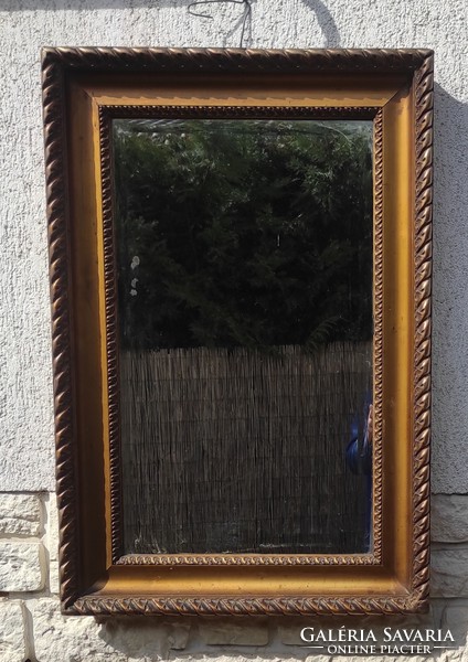 Large mirror, gilded wide frame, standing landscape mirror!
