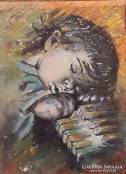 Molnár Ilcsi  " Színes álom ...  "  című munkám - akvarell festmény
