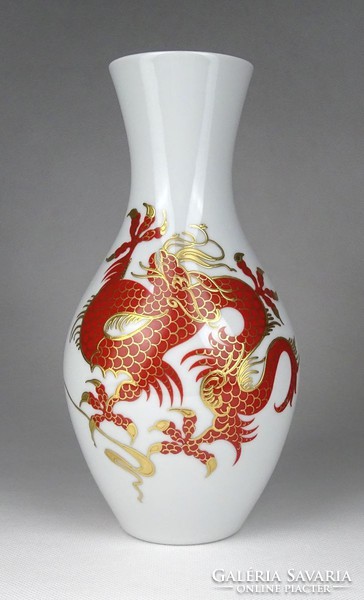 1H672 flawless dragon wallendorf porcelain vase 20 cm