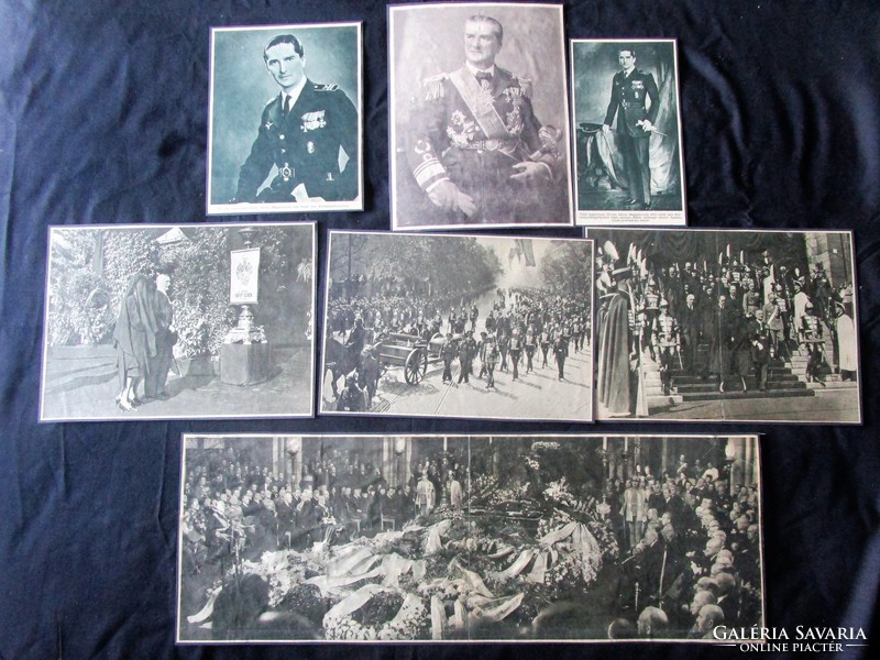 1942 Governor István Horthy of Vitbánya h. Funeral exhibition cardboard set m: up to 55 cm