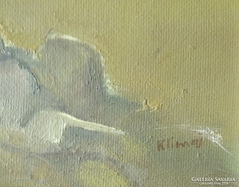 György Klimaj: Tiszapart - original painting
