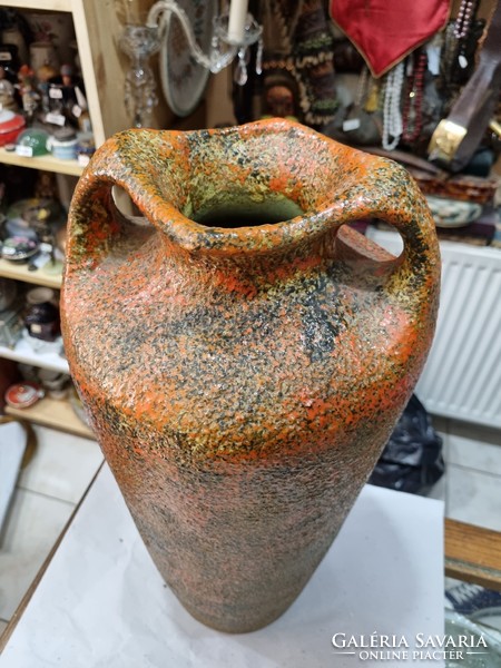 Applied art ceramic floor vase