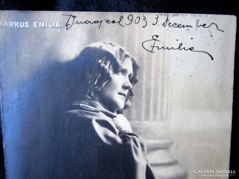 1903 Márkus emillia artist signed autographed photo sheet photo autograph