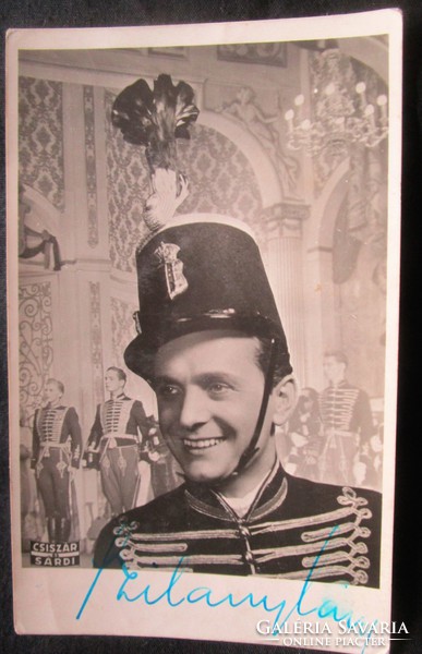 Autograph dedicated 1939 photo photo lászló szilassy actor old hungarian filmap photo 1942 autogra