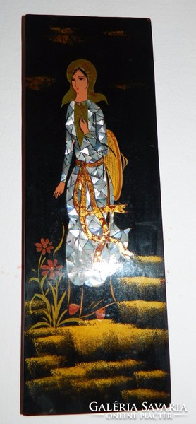 Pearl inlaid oriental lacquer image