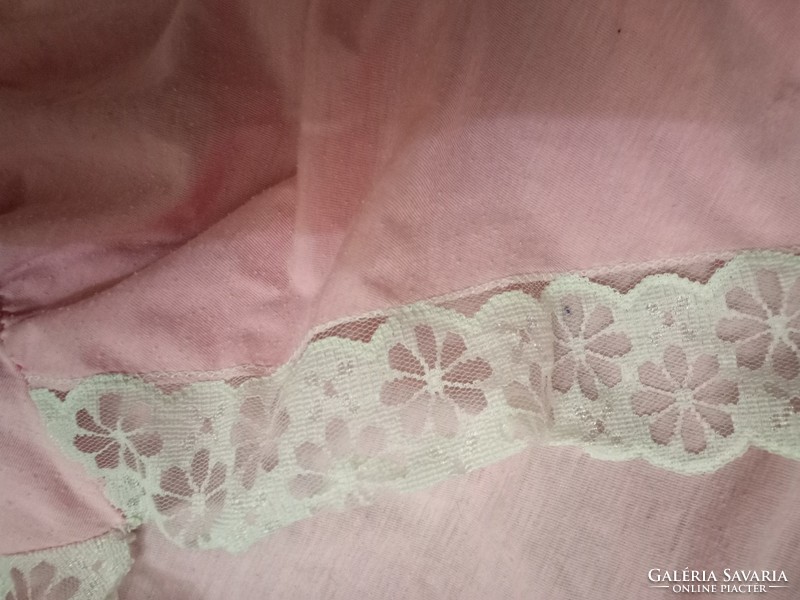 Lace-up 42-44 cotton nightgown from the 1970s