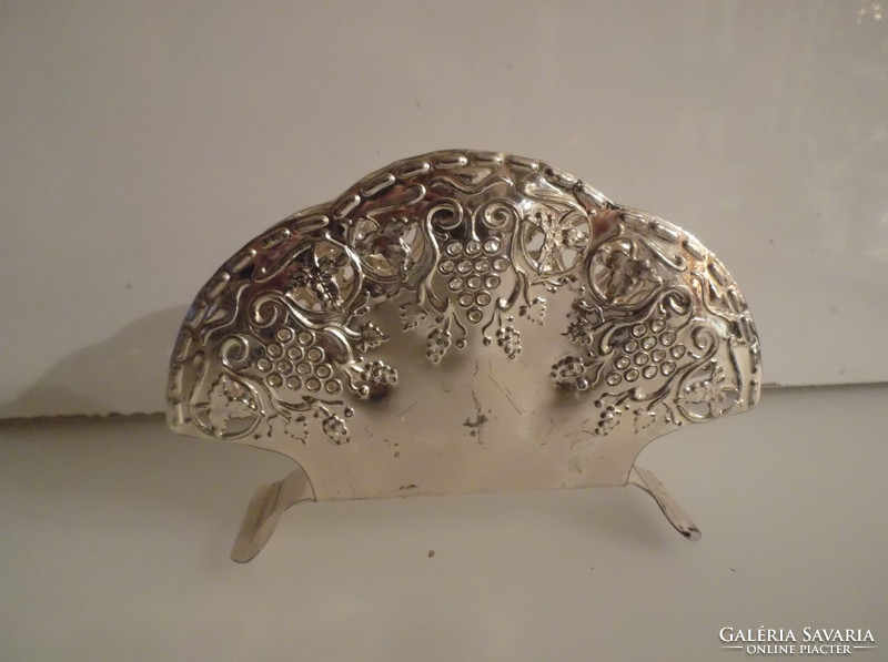 Napkin holder - silver-plated - embossed - 13 x 9 x 2.5 cm - German