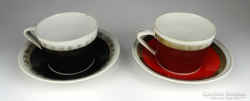 1I026 Régi retro Hollóházi porcelán kávés csésze 2 darab