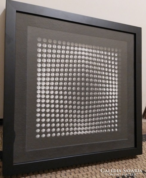 Victor Vasarely 3D kinetikus képe 1973, V. számű darab