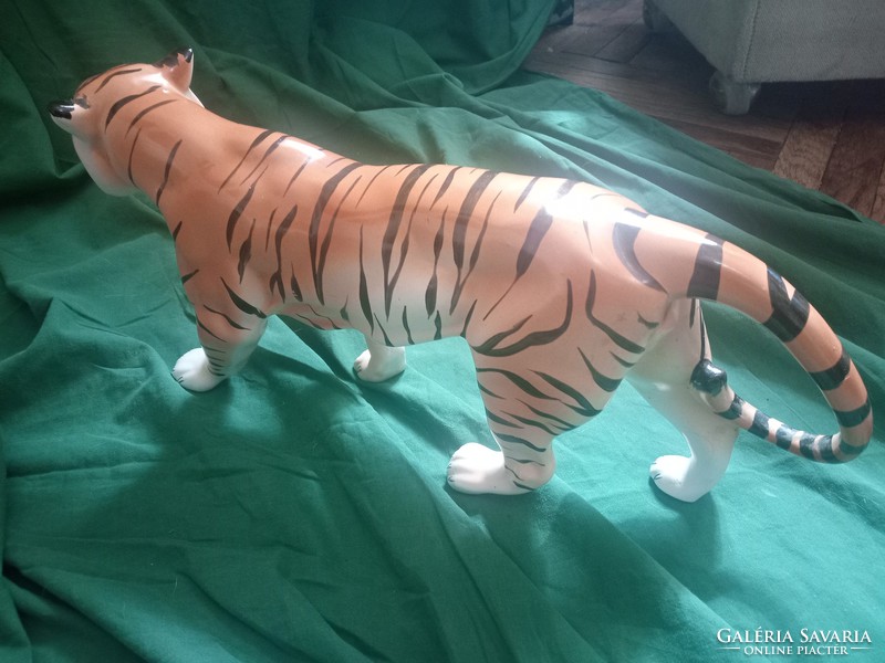 Large antique porcelain tiger