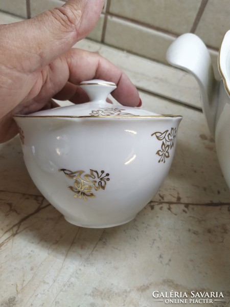 Porcelain tea cup 5 pcs, sugar holder for sale! Bohemia porcelain