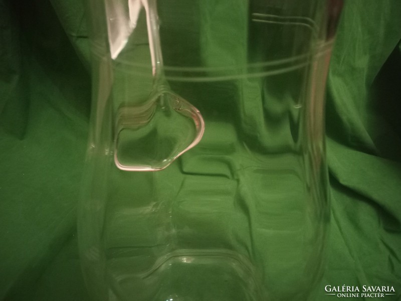 Különleges Makkos csiszolású óriási üveg kancsó