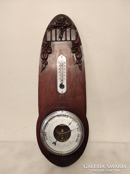 Antique art deco wall thermometer barometer 856 5223