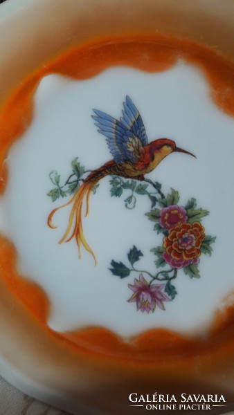 Porcelain plate with old bird of paradise (l2336)