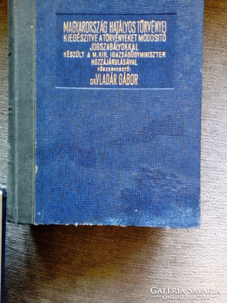 Dr. Vladár Gábor: Magyarország hatályos törvényei I-II-III. kötet (1943-44)