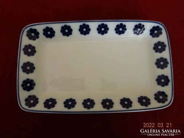 Raven house porcelain tray with cobalt blue flowers and border. He has! Jókai.