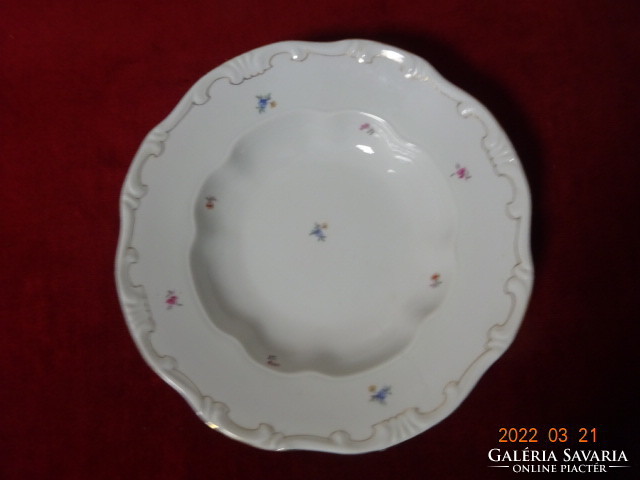 Zsolnay porcelain deep plate, feathered, diameter 23.5 cm. He has! Jókai.