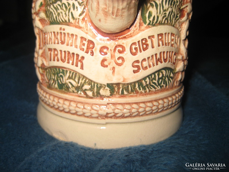 Beer krigli, with hunters, German, nice condition, 20 cm