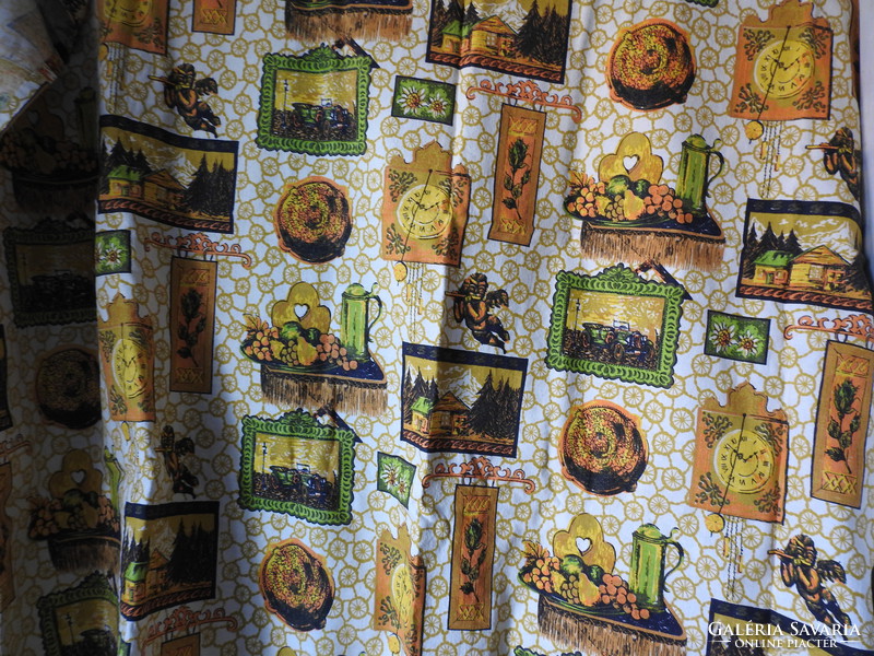 Old, multi-patterned very retro :) thick home textile material