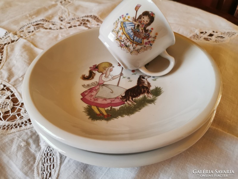 3-piece Kahla porcelain fairy-tale patterned tableware, children's plate