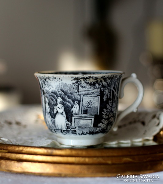 Antique villeroy & boch wallerfangen faience cup