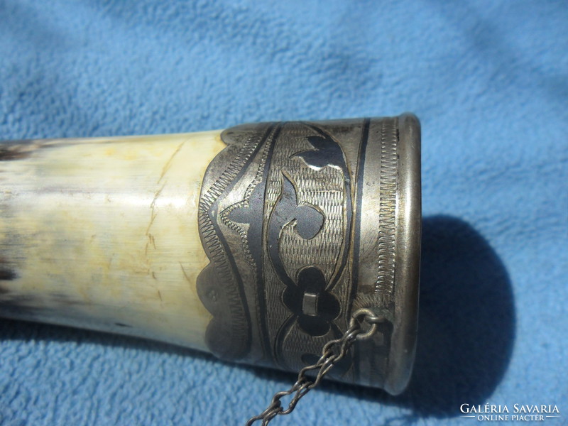 Niello Russian Soviet silver horn