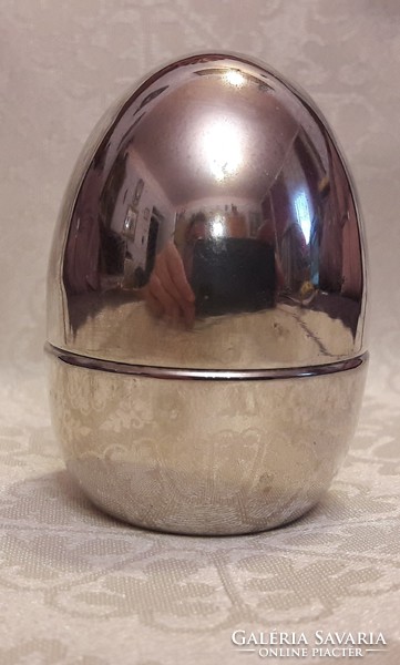 Ezüstözött tojás szelence (M2348)