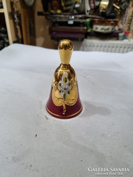 Czechoslovakian gilded glass bell