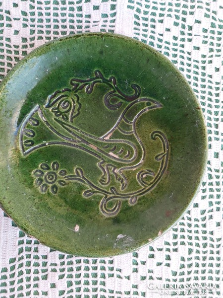 Beautiful green bird ceramic ornament nostalgia collector village peasant russes? Rusói?