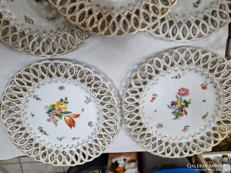 10 db régi német porcelán tányér