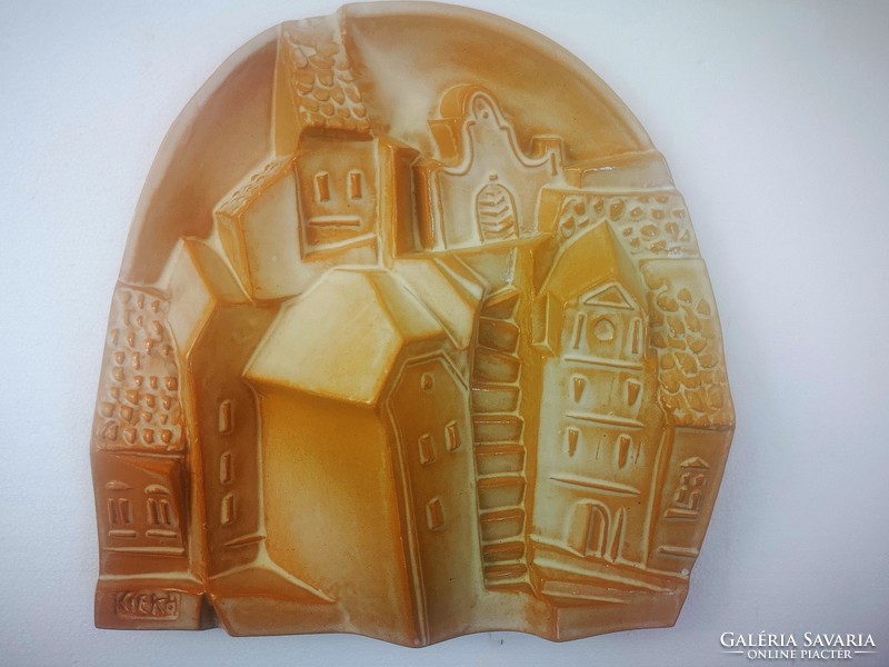Retro midcentury vintage midcenturymodern Chekovszky Szentendre wall ceramic