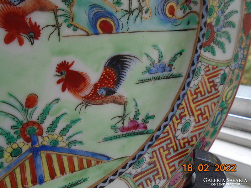 Special hand painted warrior rooster pattern, enameled, famille rose old chinese decorative bowl