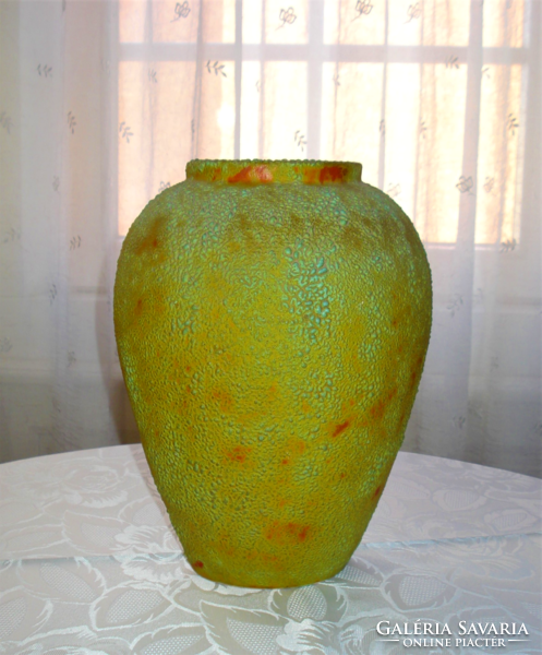 Retro, sprayed glazed ceramic floor vase (ima karda)