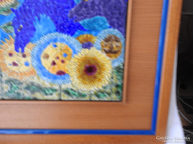 Soldier at the price of Alexander the Great Fire Enamel Picture - Sunflower Field