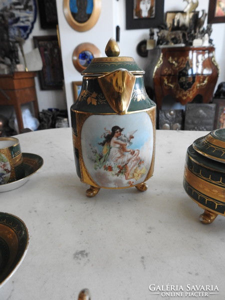 Antique royal vienna - alt wien - porcelain coffee set for 6 people