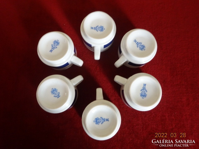 Alföldi porcelain coffee cup + saucer, six pieces for sale together. He has! Jokai.