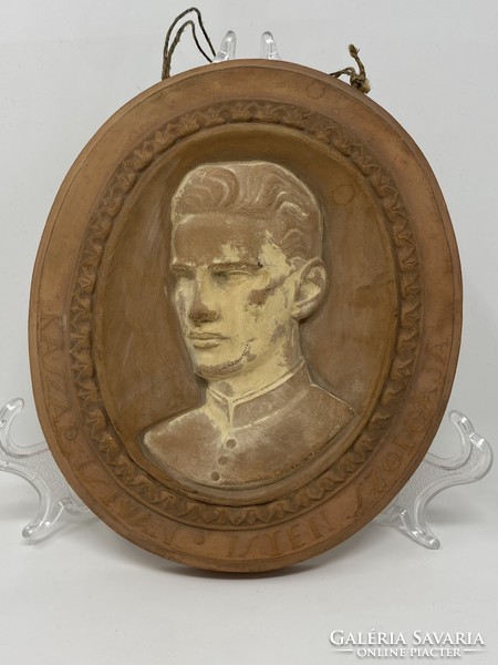 Dezső potter's ceramic picture: about the servant of the god István Kaszap - cz