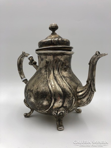 Silver-plated large teapot.