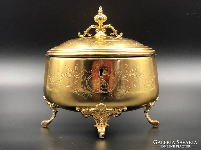 Gilded baroque sugar bowl